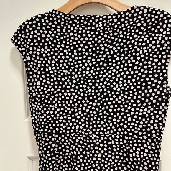LAUREN Ralph Lauren Sleeveless DRESS SZ 6 Polka Dots V Neckline Office Siren - Picture 6 of 9